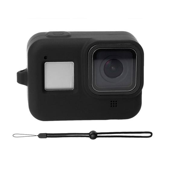 Imagem de Capa em Silicone Preto + Cordão GoPro Hero 8