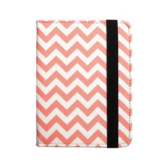 Imagem de Capa Estampada Para Kindle Lev Kobo - Chevron Coral