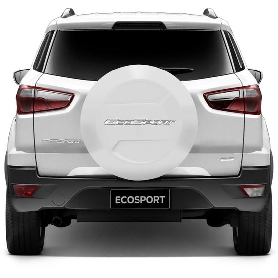 Imagem de Capa Estepe Ford Ecosport 03 a 19 Branco Ártico Rígida com Furo para Trava Antifurto Original Bepo