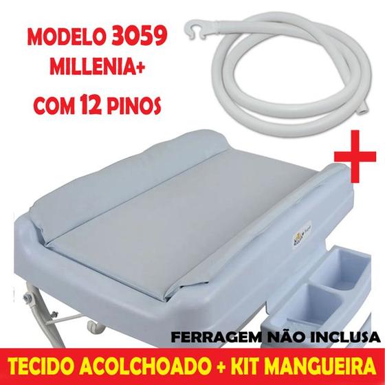 Imagem de Capa Estofada + Kit Mangueira Para Banheira Millenia+ Original 3059 12 Pinos Burigotto