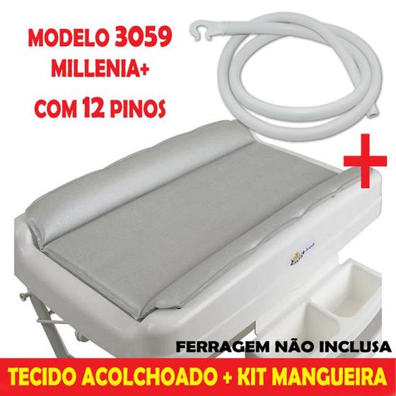 Imagem de Capa Estofada + Kit Mangueira Para Banheira Millenia+ Original 3059 Pinos 12- Burigotto