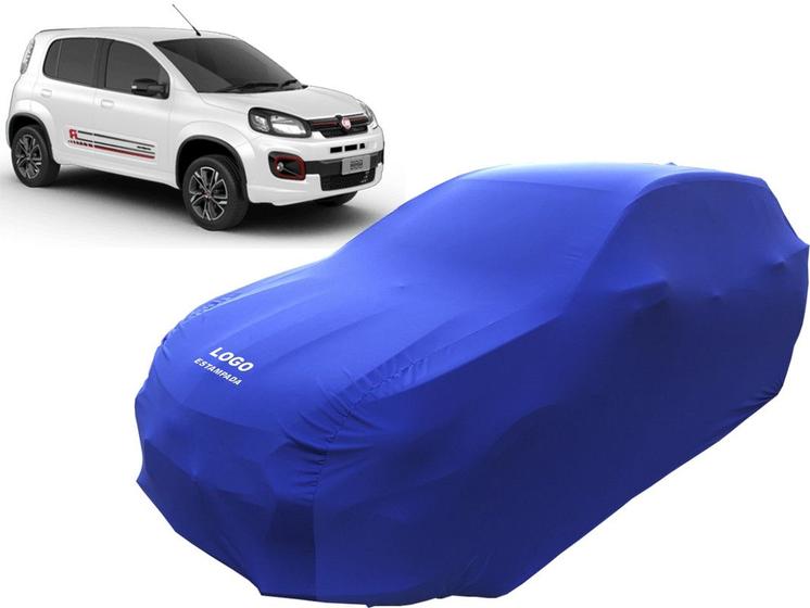 Imagem de Capa Fiat Uno Tecido Lycra Macio Não Risca Pintura