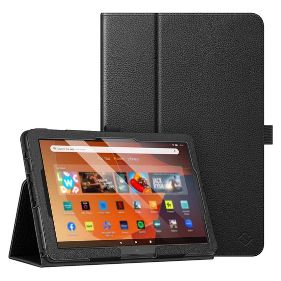 Imagem de Capa Fintie Folio para Tablet Amazon Fire HD 10 (11ª Geração, 2021) - Preta - com Função Hibernar/Despertar