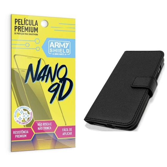 Imagem de Capa Flip Carteira Samsung G52/82 + Película 9D - Armyshield