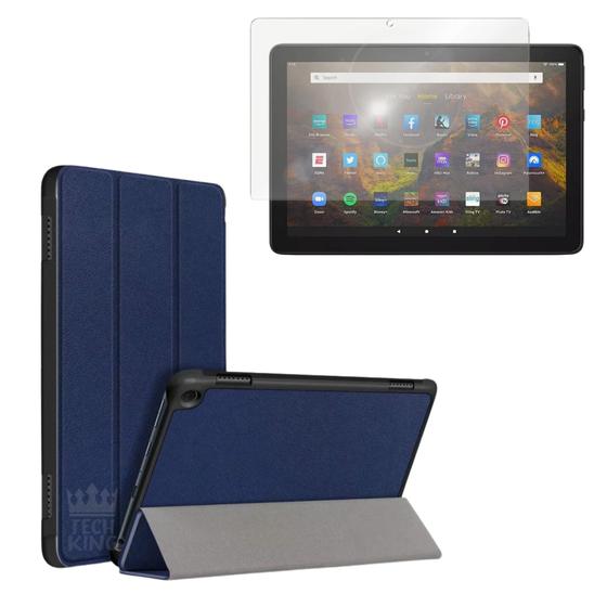 Imagem de Capa Flip Magnetica Para Tablet Amazon Fire Hd8 + Vidro 9h