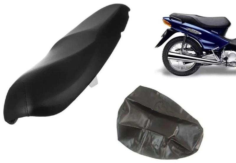 Imagem de Capa Forro Para Banco Preta Honda Biz 100 1998 1999 2000 2001 2002 2003 2004 2005 - SO CAPAS