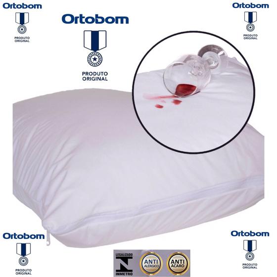 Imagem de Capa Fronha Protetora Ortobom de Travesseiro Impermeável Anti-ácaro