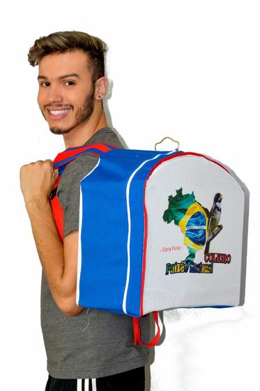 Imagem de Capa Gaiola Coleiro Papacapim Mochila Alça Moto Estampa