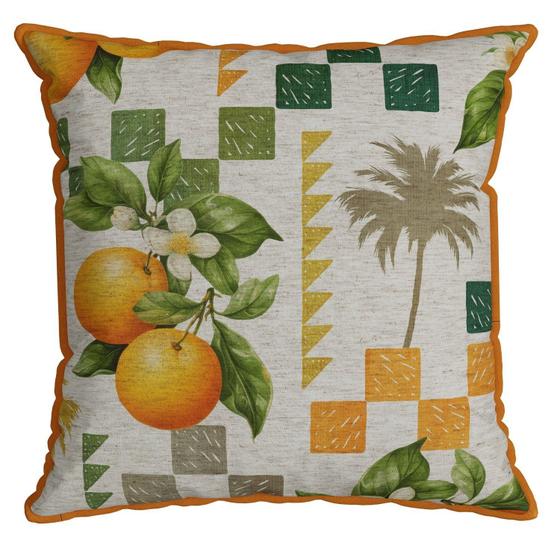 Imagem de Capa Garden 043 com Cordone 43 Cm X 43 Cm Laranja/Verde