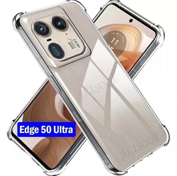 Imagem de Capa Gel Air Cushion Para Moto Edge 50 Ultra - Transparente