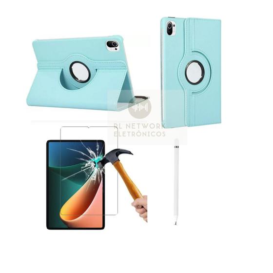 Imagem de Capa giratória + Caneta touch ponta fina + Película Para Tablet Xiaomi MiPad 5