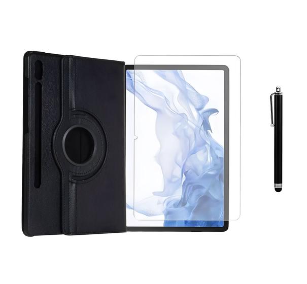 Capa giratória E Película + Caneta Touch compatível com Galaxy Tab S8 Plus Menor preço em Capa giratória E Película + Caneta Touch compatível com Galaxy Tab S8 Plus