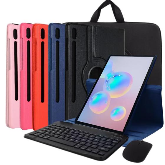 Imagem de Capa Giratória P/ Tablet Galaxy S7 Fe Tela 12.4 + Teclado Bluetooth