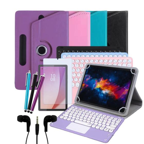 Imagem de Capa Giratória para Tablet Lenovo Tab M9 9” + Película + Teclado + Fone e Caneta