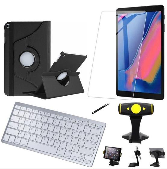 Imagem de Capa Giratória Samsung Tab S7 11" T870/T875 + Película + Teclado +Suporte Mesa + Caneta