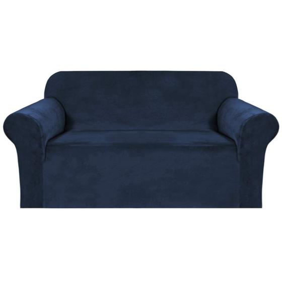 Imagem de Capa H.VERSAILTEX Stretch Velvet Loveseat Navy