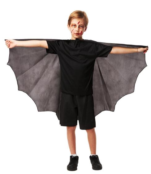 Imagem de Capa Halloween Infantil Vampiro Fantasia Morceguinho Dracula