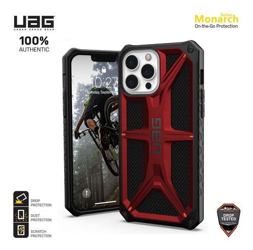 Imagem de Capa Híbrida UAG Monarch Carbono Iphone 13 Pro Max Vermelha