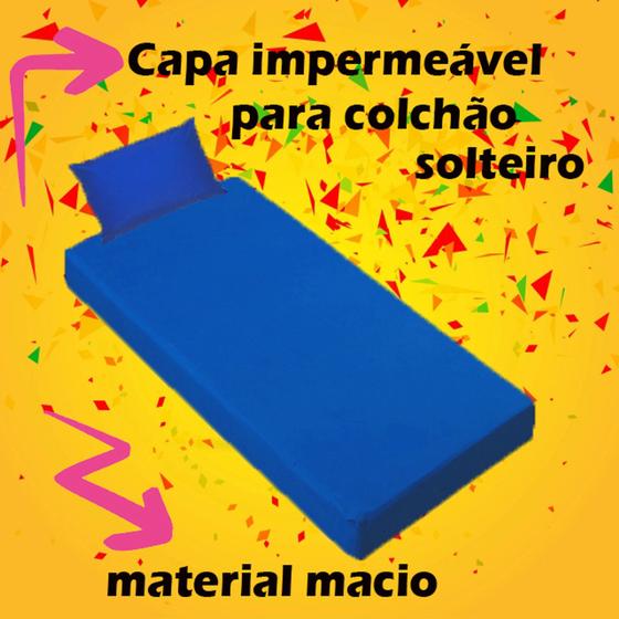 Imagem de Capa Impermeável Colchão solteiro Capa Hospitalar Com Zíper