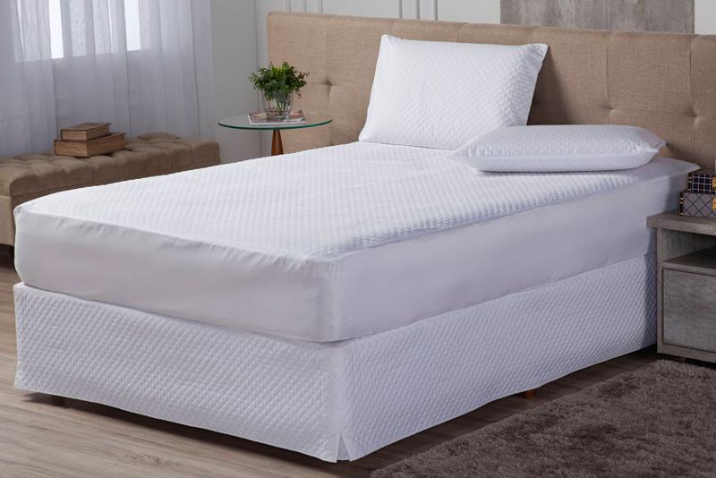 Imagem de Capa Impermeável Para Colchão Casal Com Elástico Matelado Ultrassônico