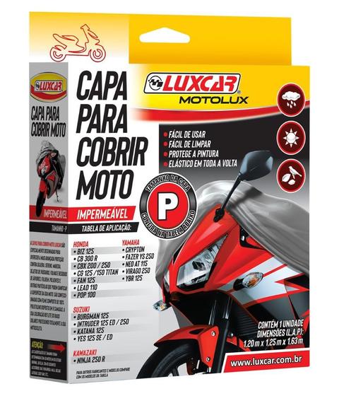 Imagem de Capa impermeável para moto tamanho p luxcar