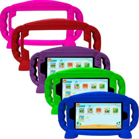 Imagem de Capa Infantil de Silicone Com Alça Compátivel Com O Tablet Philco 7” Polegadas
