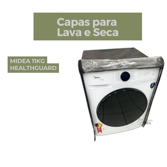 Imagem de Capa lava e seca midea 11kg healthguard transparente flex