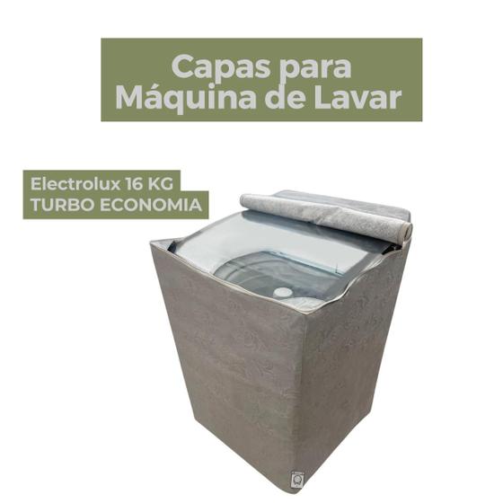 Imagem de Capa lavadora  electrolux 16kg turbo econ. impermeável flex