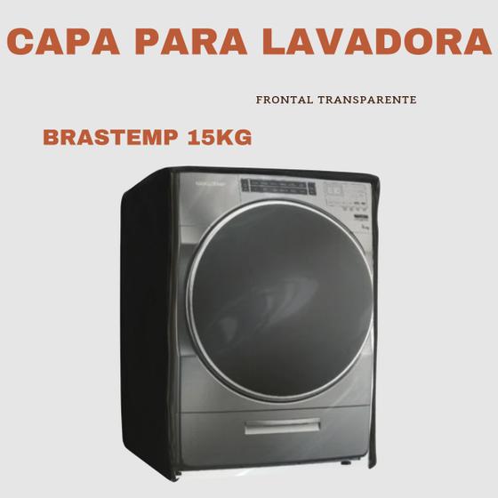 Imagem de Capa lavadora frontal brastemp 15kg transparente flex