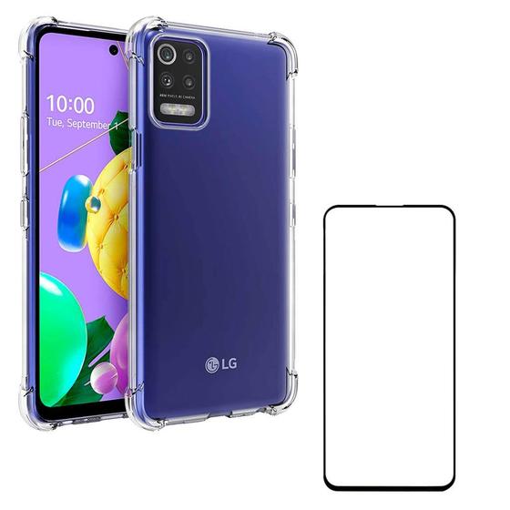 Imagem de Capa LG K62 Plus Anti Shock Anti-Queda + Película de Vidro 3D + Kit Aplicação