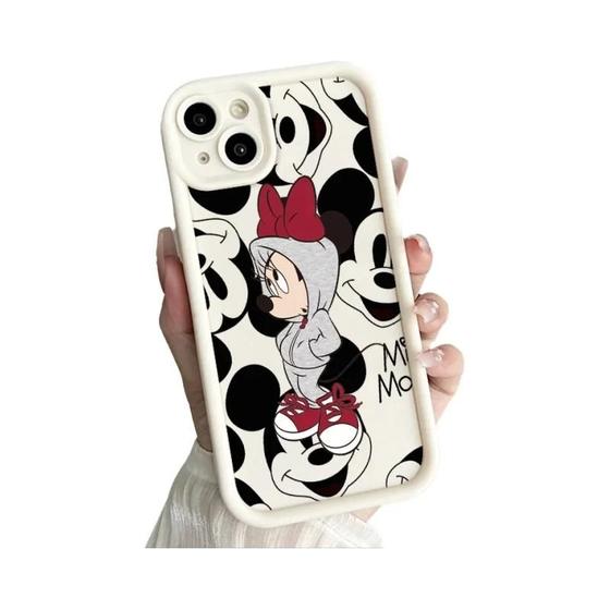 Imagem de Capa Macia Mickey e Minnie Mouse para iPhone 15/14/13/12/11 - Design Encantador