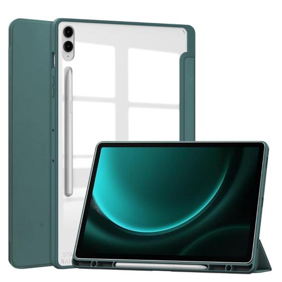 Imagem de Capa Magnética Acrílico Samsung Tab S9 FE Plus 12.4 - Verde Dark