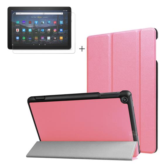 Imagem de Capa Magnetica Com Camurça Para Tablet Fire Hd10 + Vidro 9h