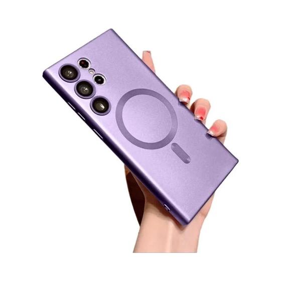 Imagem de Capa Magnética de Luxo para Samsung Galaxy S24/S23/S22/S21/FE - Com Protetor de Lente