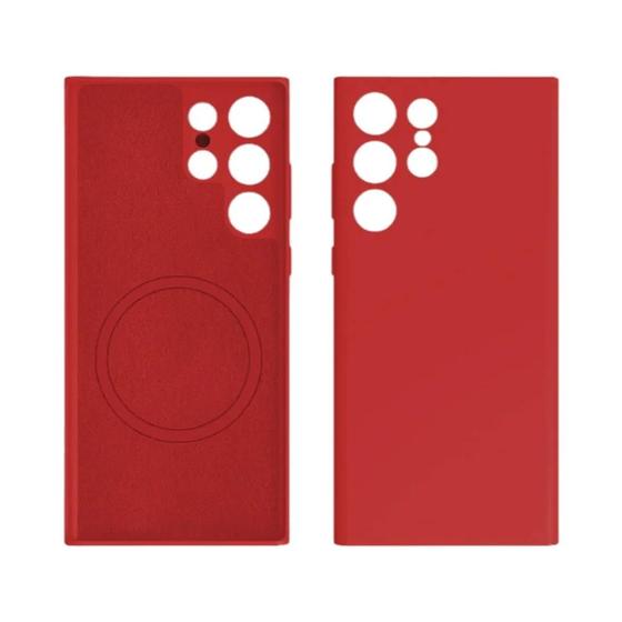 Imagem de Capa Magnética de Silicone para Samsung Galaxy S25/S24/S23/S22/S21 - Ultra/Plus - Compatível com Carga Sem Fio