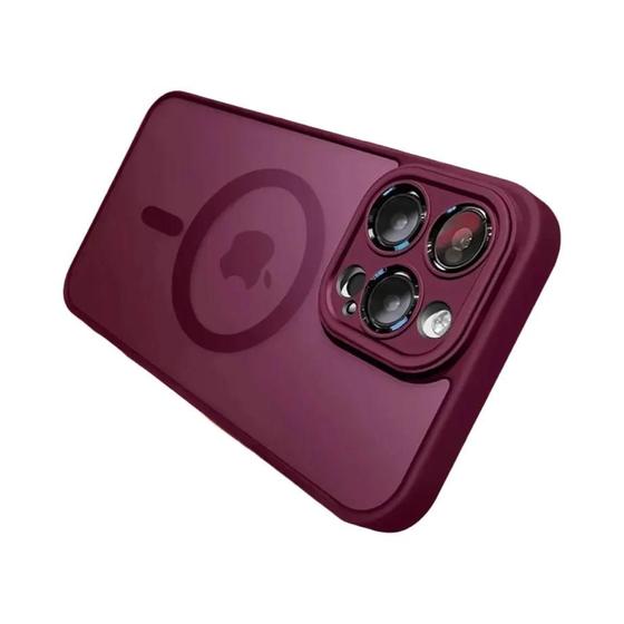 Imagem de Capa Magnética Fosca para iPhone 16/15/14/13/12/11 - Carregamento Sem Fio e à Prova de Choques