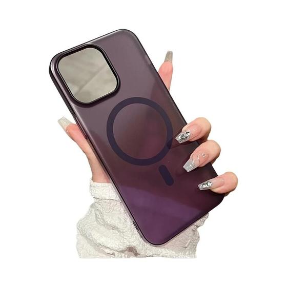 Imagem de Capa Magnética Transparente Fosca para iPhone 14 Plus/13/12 Pro Max - Ultrafina e com MagSafe