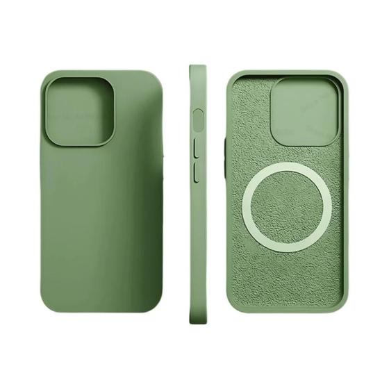Imagem de Capa MagSafe de Silicone Líquido para iPhone 15/14/13/12/11 - Carregamento Sem Fio