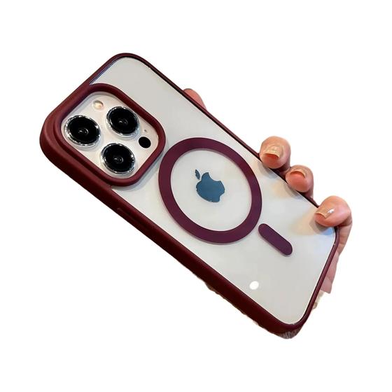 Imagem de Capa MagSafe Transparente para iPhone 15/14/13/12/11 - Carregamento Sem Fio e à Prova de Choques