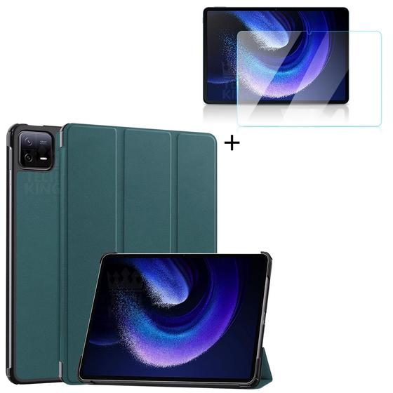 Imagem de Capa material sintético + Vidro 9h Para Xiaomi Pad 6 11" Pol.