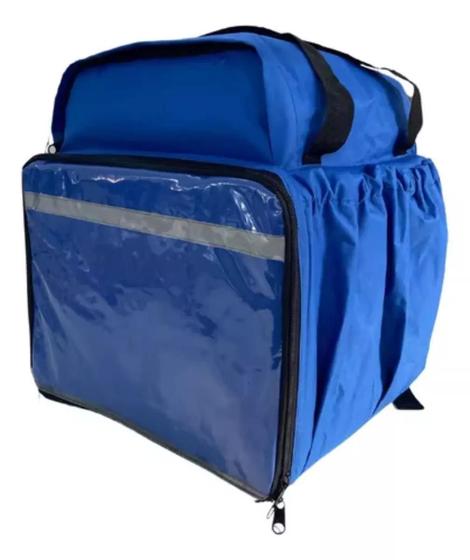 Imagem de Capa Mochila Bag Térmica Delivery  Motoboy Sem Isopor Azul Royal