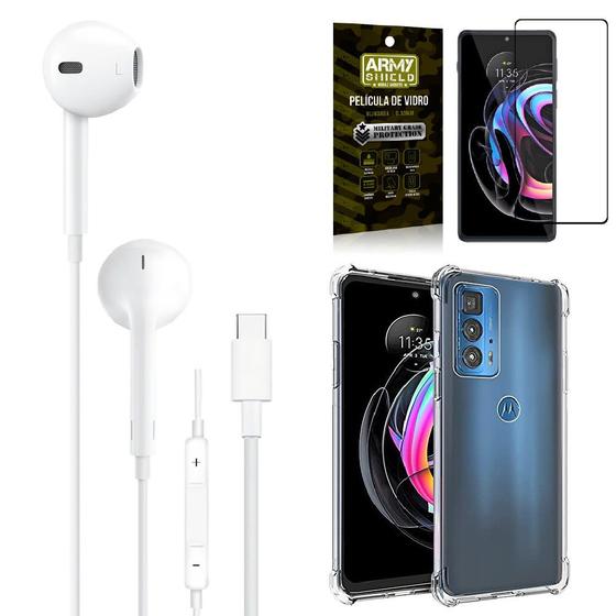 Imagem de Capa Moto Edge 20 Pro + Fone de Ouvido Tipo C + Película 3D