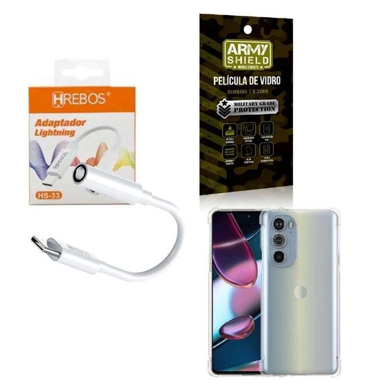 Imagem de Capa Motorola G32 + Adaptador P2 Para Tipo C + Película 3D