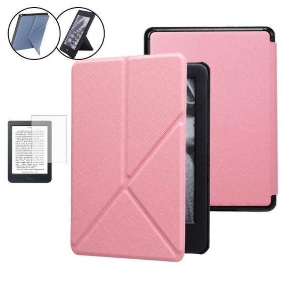 Imagem de Capa Origami Smart Case Para Kindle Básico 11 Ger. + Vidro
