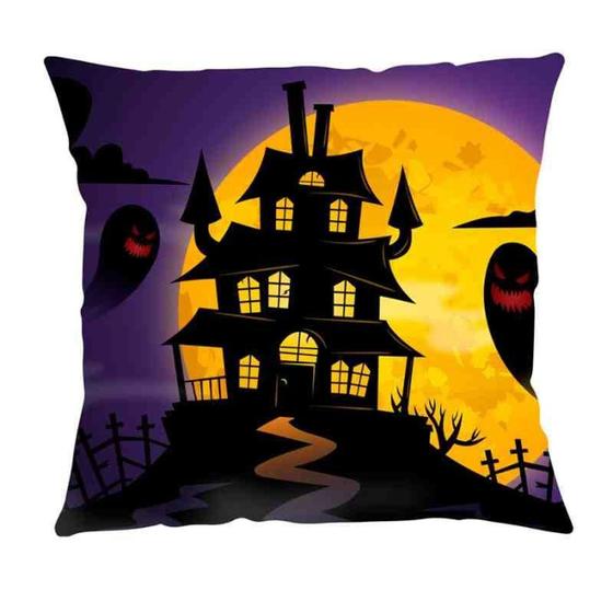 Imagem de Capa p/ Almofada Veludo Digital 43x43 Halloween Des 011 Niazitex