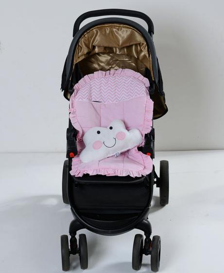 Imagem de Capa p/ carrinho de bebê 100% algodão estampada