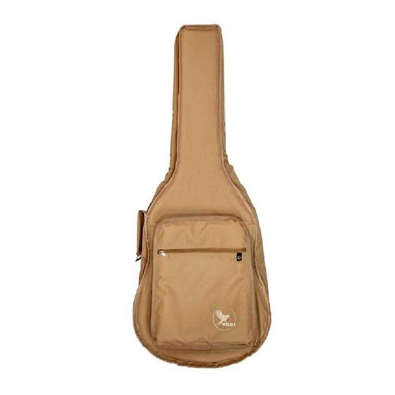 Imagem de Capa P/ Violão Folk Extra Bolso Cargo - Nylon 600 - Bege Bkr 1