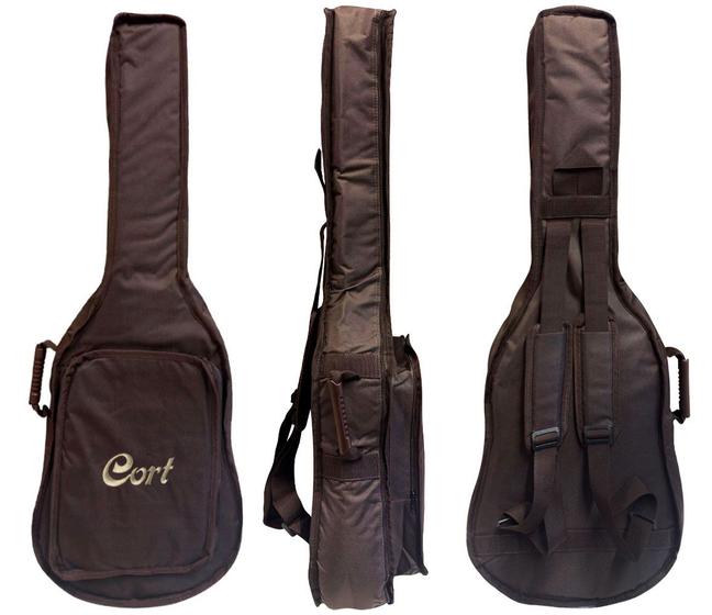 Imagem de Capa p/ violão folk luxo cargo ny-600 "cort" marrom