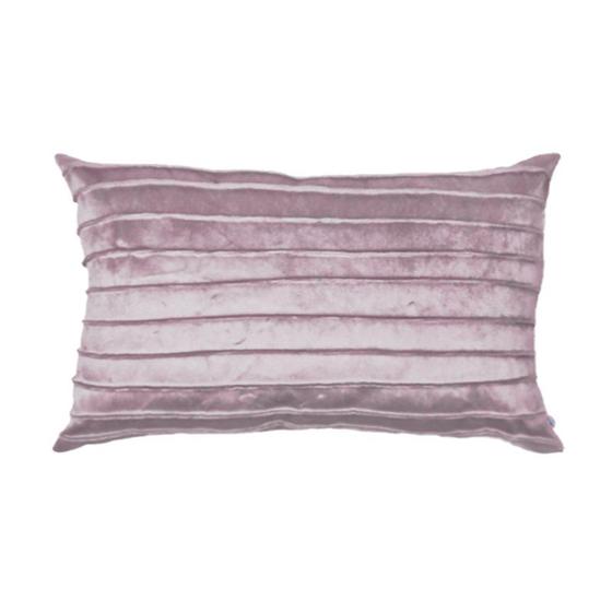 Imagem de Capa para Almofada Drapeada Line em Veludo Retangular 60x40 Rosa Quartzo