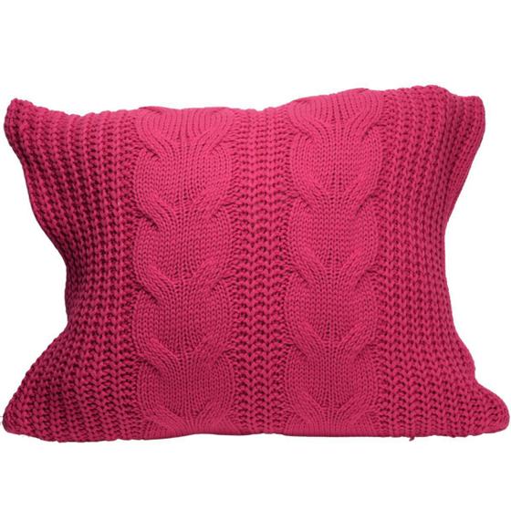 Imagem de Capa Para Almofada Em Tricot 48 X 48Cm Tressage Rosa Pink